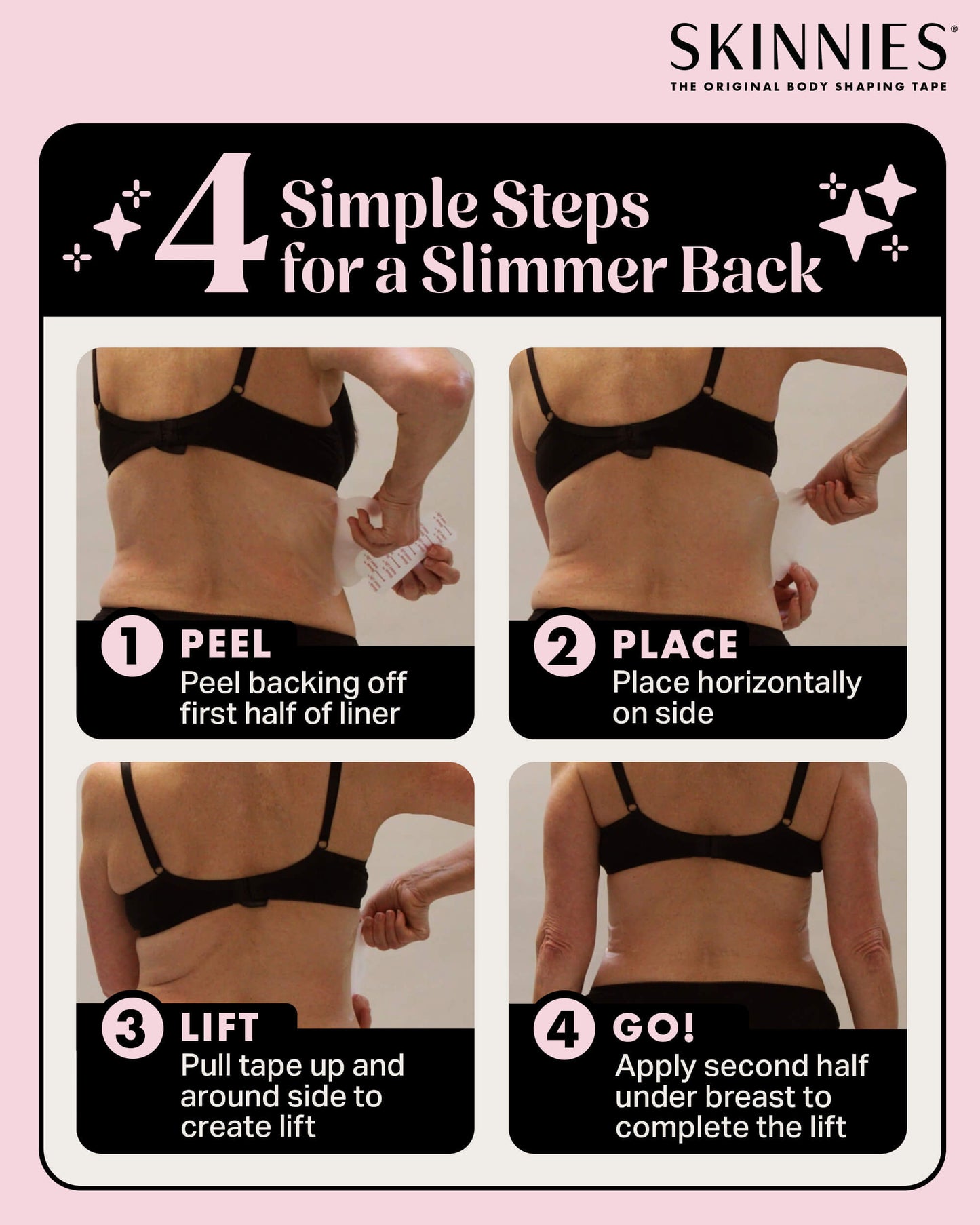 Cinta de levantamiento de espalda instantánea Skinnies