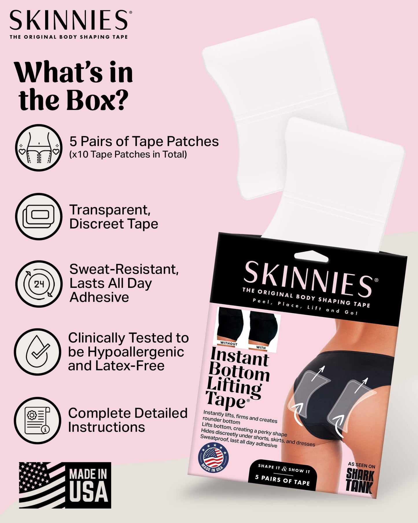 Cinta de levantamiento de glúteos instantánea Skinnies