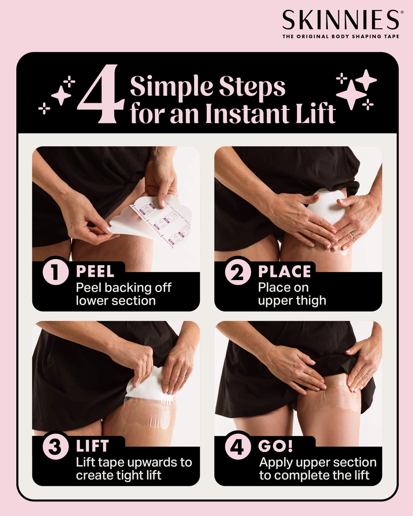 Cinta de levantamiento instantáneo de muslos Skinnies