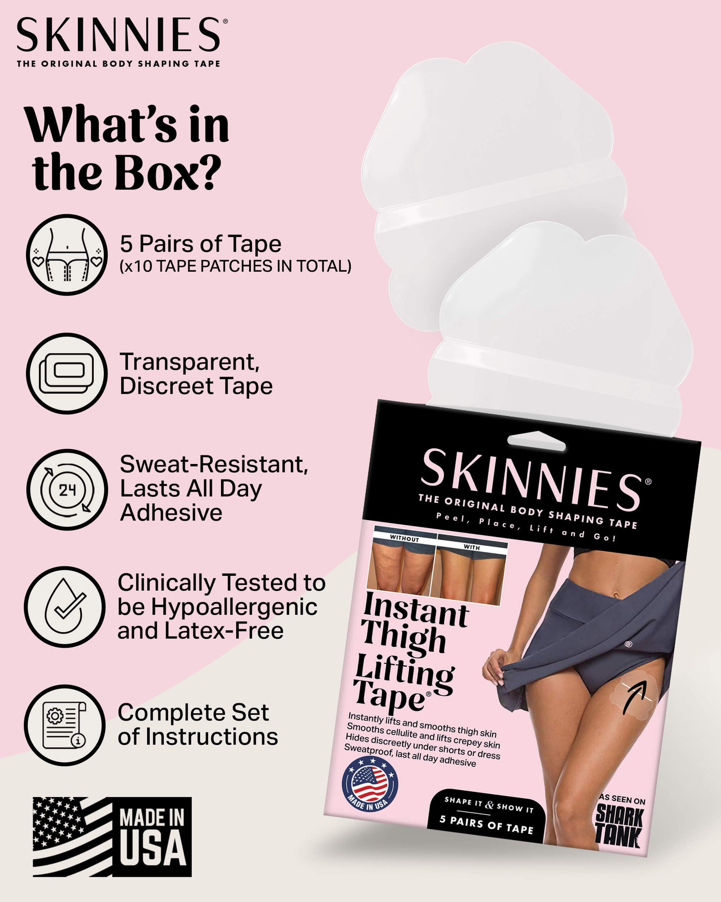 Cinta de levantamiento instantáneo de muslos Skinnies