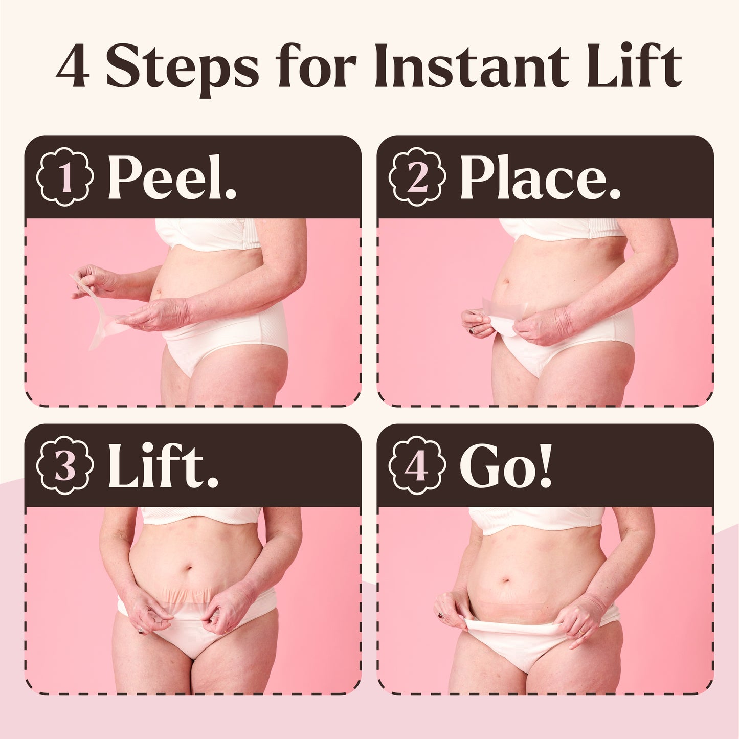 Cinta para el pliegue instantáneo del bikini de Skinnies