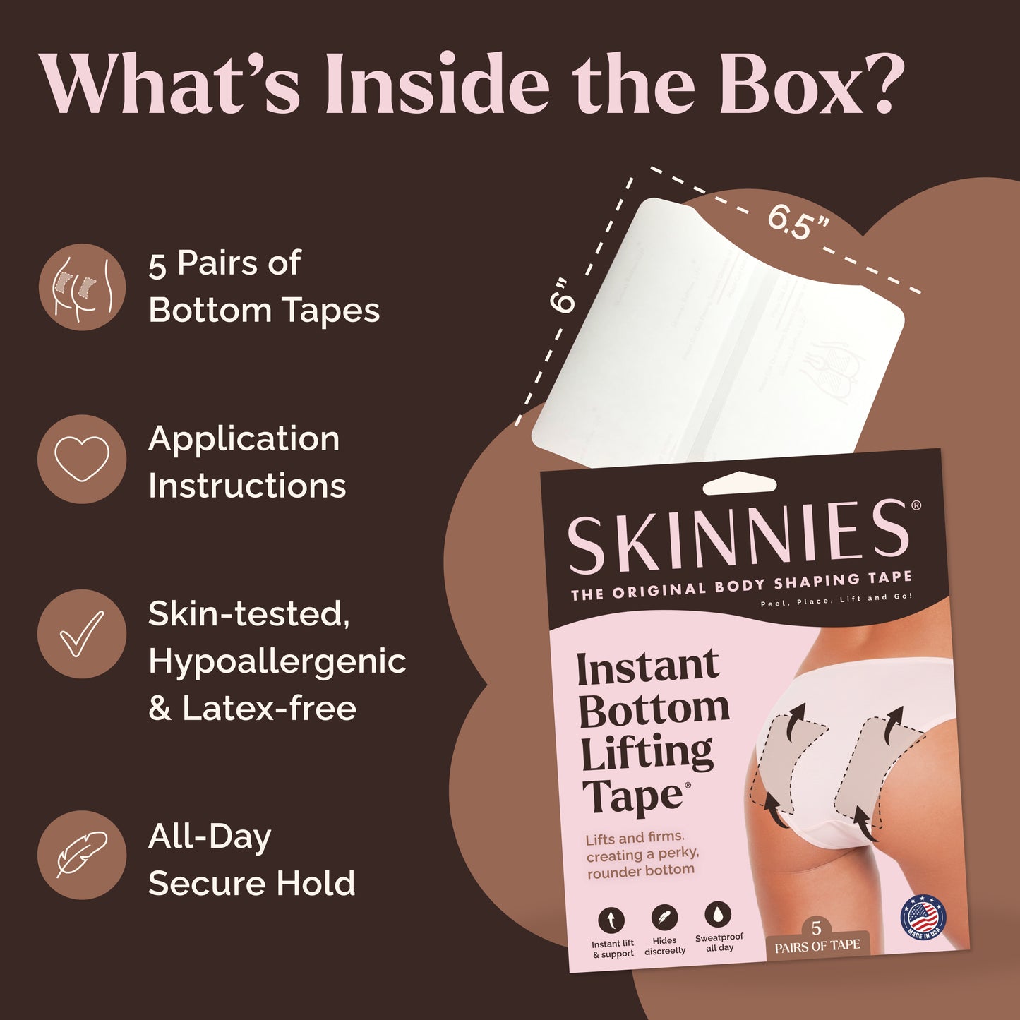 Skinnies Instant Bottom Lifting Tape