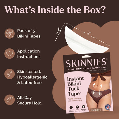 Cinta para el pliegue instantáneo del bikini de Skinnies