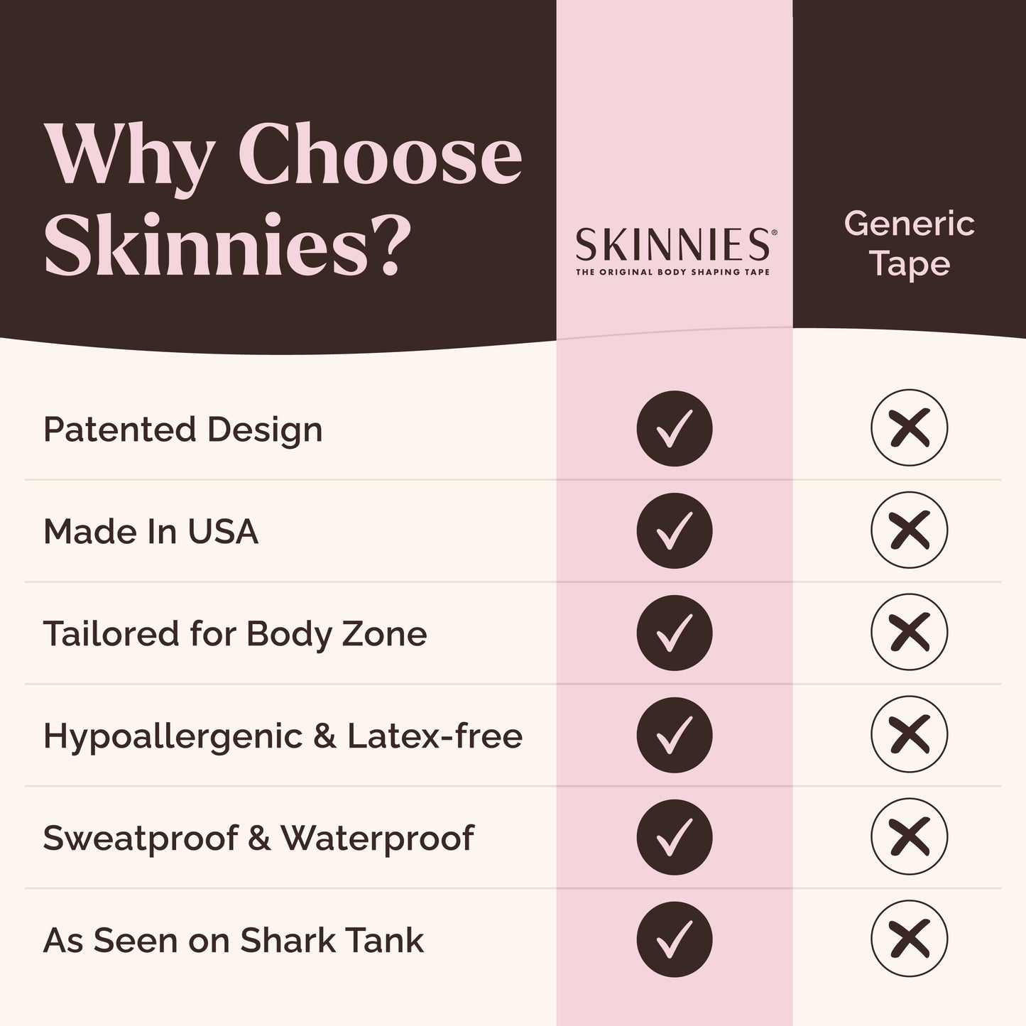 Skinnies Instant Back Lifting Tape